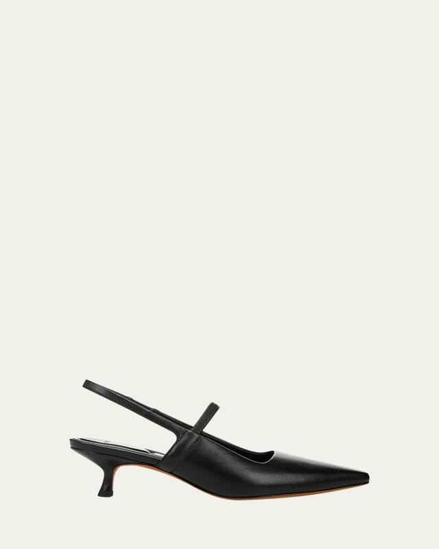 Slingback Pointed Leather Sandals